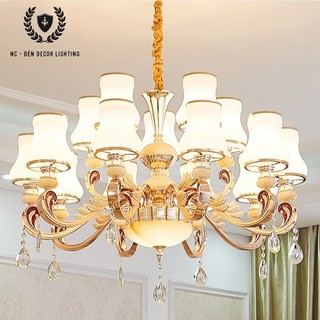 Đèn chùm AIKON 15 tay trang trí nội thất sang trọng, kèm bóng LED chuyên dụng. kiểu dáng hiện đại sang trọng