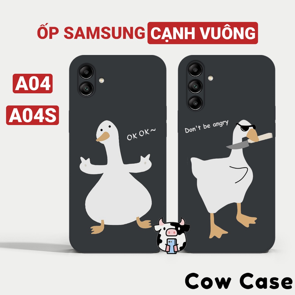 Ốp lưng Samsung A04 / A04s cạnh vuông Cowcase | Vỏ điện thoại SS galaxy bảo vệ camera toàn diện BC40