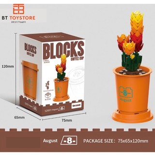 Lego hoa mini- Lắp ráp hoa 12 tháng để bàn