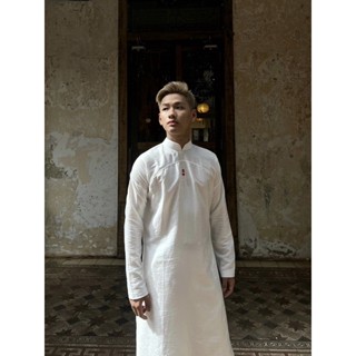  Áo dài nam cách tân màu trơn  DIZAI hàng thiết kế form suông sang trọng. 