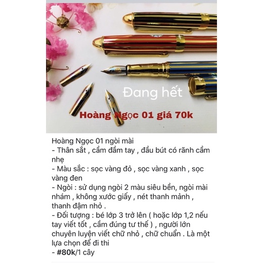 Ngòi bút Hoàng Ngọc các mã