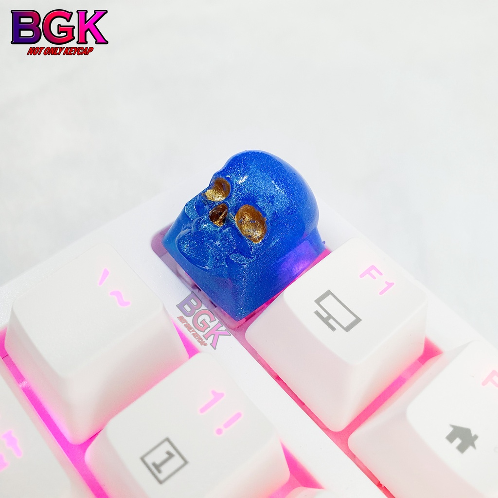 Keycap Tinh Thể Xanh Dương Xuyên LED Cực Đẹp Dành Cho Bàn Phím Cơ Nút Phím Cơ Artisan Keycap