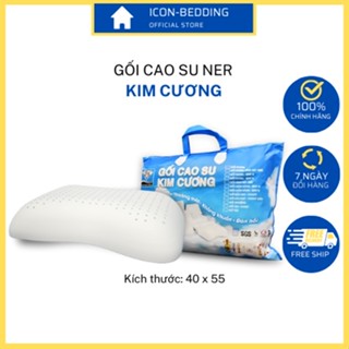 Gối Cao Su Ner Kim Cương 40x55x10cm, Nâng Đỡ Êm Ái , Chính Hãng - By Icon-Bedding