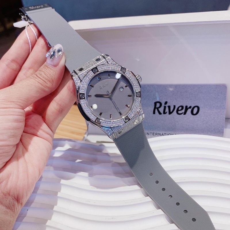 Đồng hồ cặp RIVERO chính hãng nam size 43 nữ size 34mm