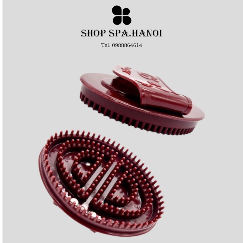 Bàn Chải Thông Kinh Lạc Massage BODY  Màu Nâu Cao cấp có cực âm dương