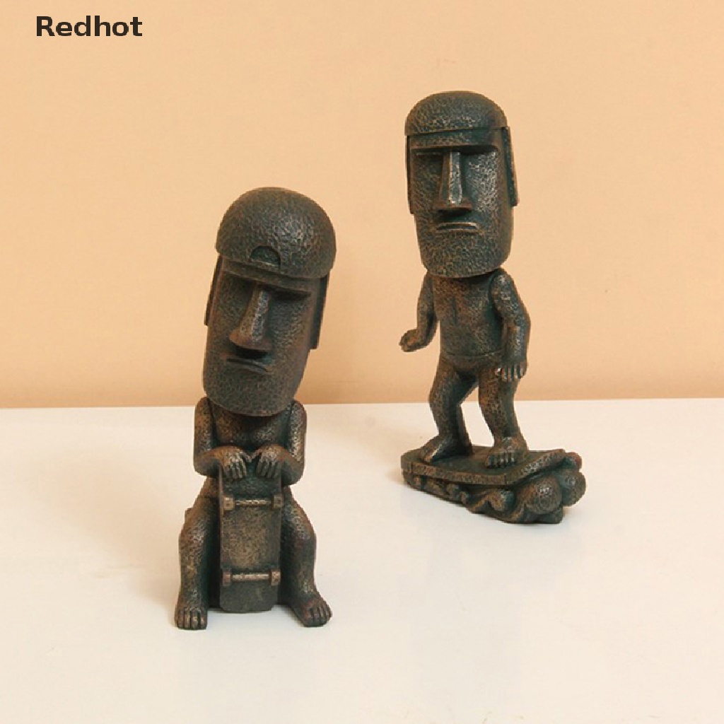 &lt; Redhot &gt; Bức Tượng Đá Moai Bằng Resin Đơn Giản Sáng Tạo Ngẫu Nhiên Làm Quà Tặng Vui Nhộn Đang Bán Chạy
