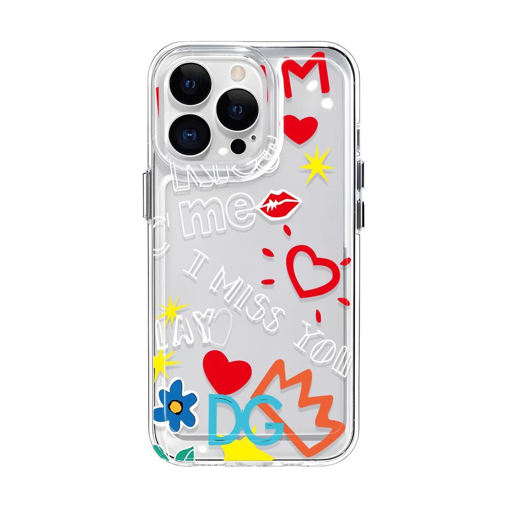Ốp Điện Thoại Tpu Trong Suốt In Chữ Miss You Love Thời Trang Cho iphone 14promax 13 12 11 7Plus 7 8 X XR XSMax