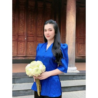 ĐỒ LAM ĐI CHÙA MẪU NỮ BA LAI TIM LỤA GẤM