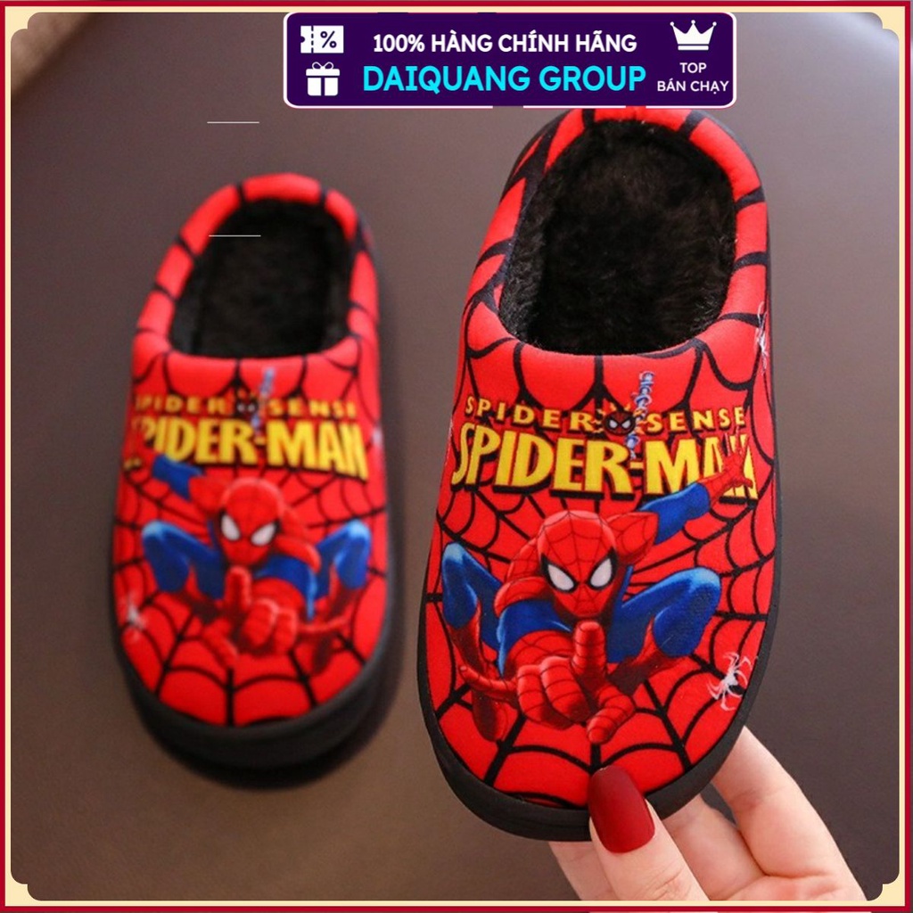 DÉP BÔNG ĐI TRONG NHÀ CHO BÉ ĐỦ MẪU Hình Siêu Nhân Spider Man 𝗚𝗜𝗔𝗗𝗨𝗡𝗚𝗛𝗔𝗡𝗢𝗜𝟯𝟵