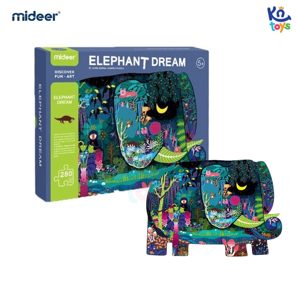 Đồ Chơi Ghép Hình Mideer Huge Animal Elephant Dream MD3084 - Giấc Mơ của Chú Voi (280 mảnh ghép)