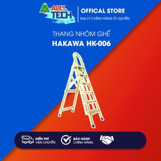 [HÀNG CHÍNH HÃNG] ✔️Thang Nhôm Ghế 6 Bậc Cao Cấp HAKAWA HK-006✔️Công nghệ Nhật Bản✔️BẢO HÀNH 24 THÁNG