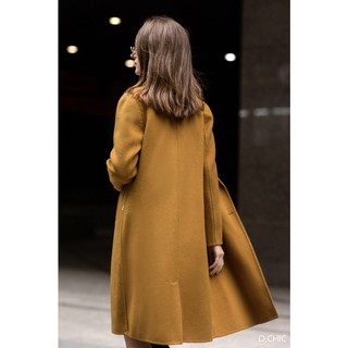 Áo dạ Handmade dài basic túi cơi sườn chéo D.CHIC MS: 980261