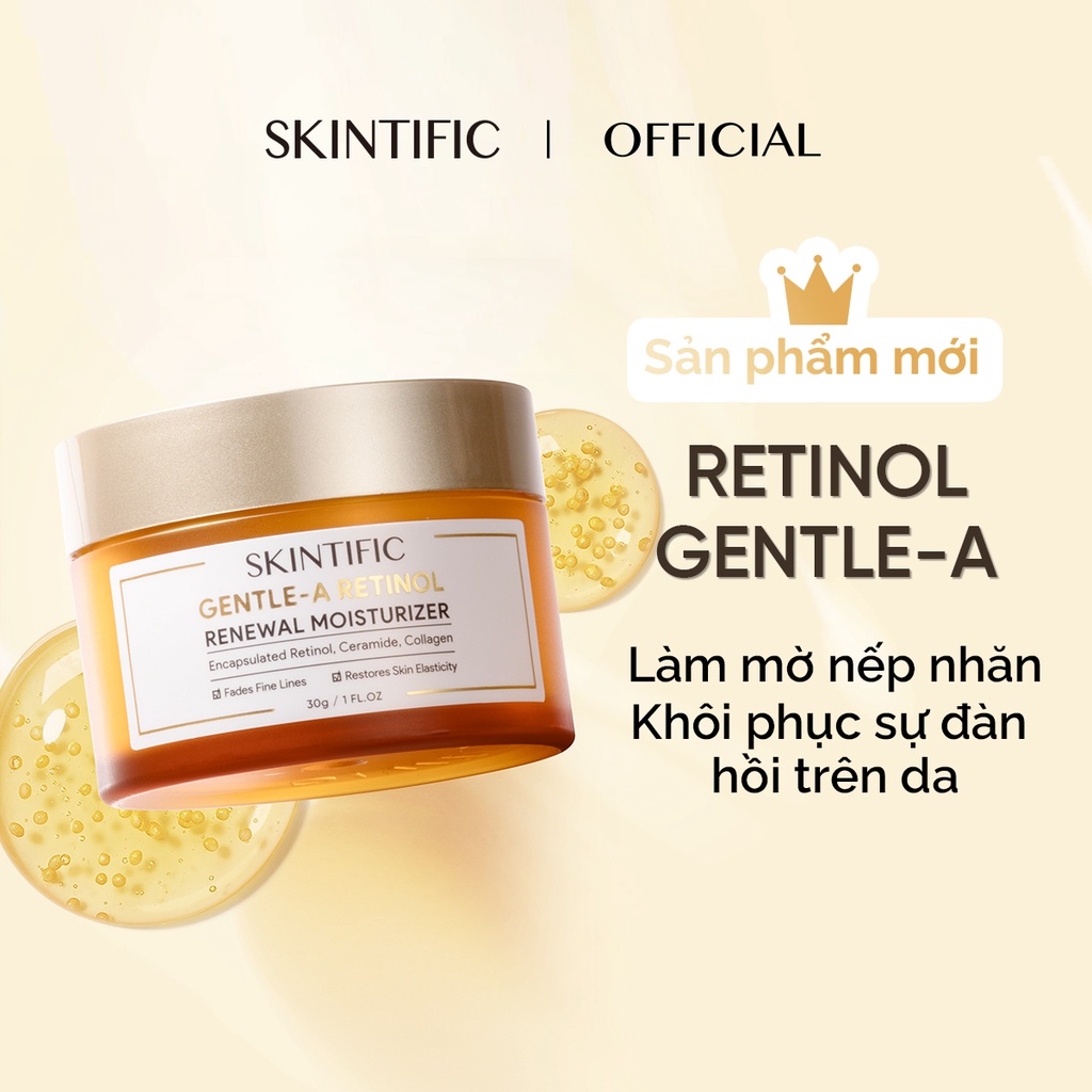 Kem dưỡng ẩm dịu nhẹ chống lão hóa Gentle-A Retinol SKINTIFIC 30g