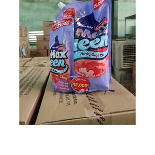 Túi nước giặt Maxkleen 2,4kg Hương hoa Nắng Tặng túi 600g