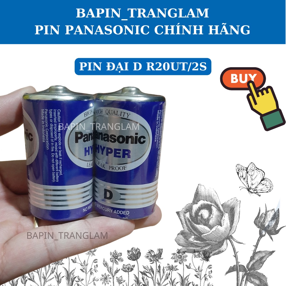 Pin Bếp ga nhật - Đồng hồ treo tường - Đài radio chính hãng Panasonic Nhập khẩu Indonesia cỡ D vỉ 2 viên