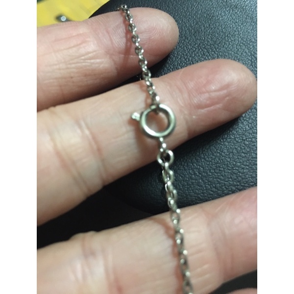 Dây chuyền phối mặt đá thủy tinh trắng si tuyển Nhật