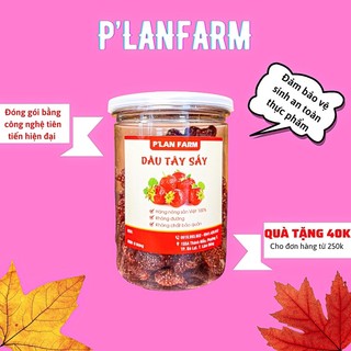 Dâu tây sấy P'LANFarm 400gr, thức ăn khô không đường đặc sản đà lạt