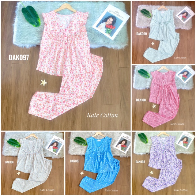 Đồ Bộ Nữ Mặc Nhà LUCKY Dài 9 Tấc Phối Bèo Xinh Xắn Vải Mềm Mát