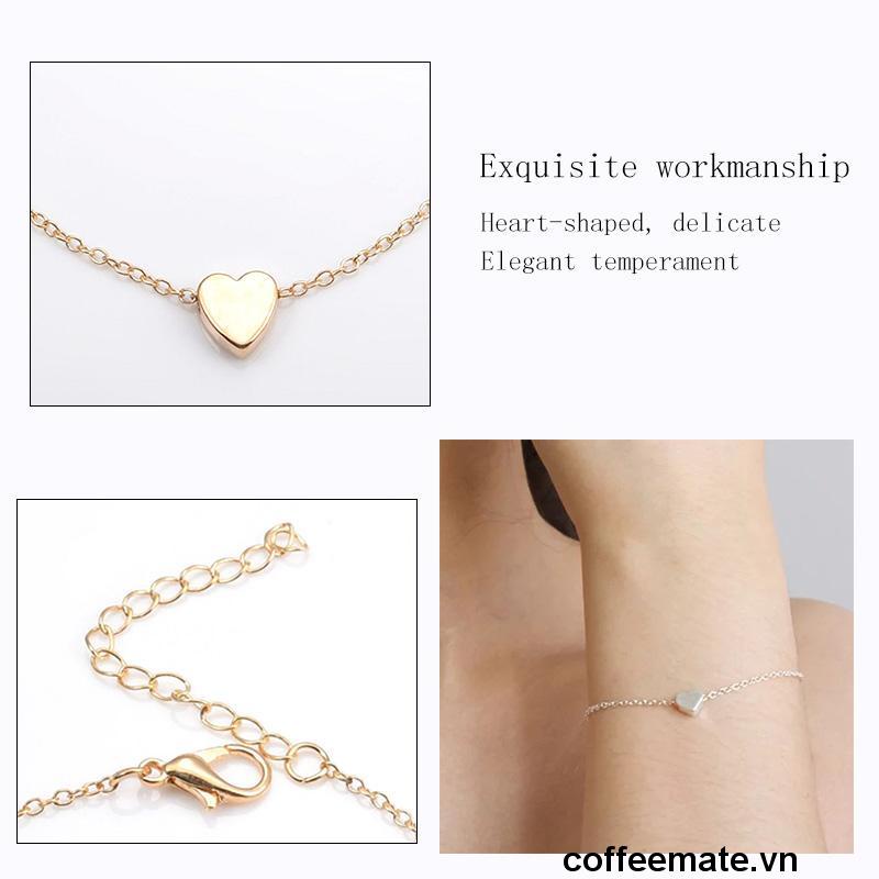 ⚡Chuỗi hạt bạc họa tiết trái tim tối giản bằng kim loại dành cho nữ