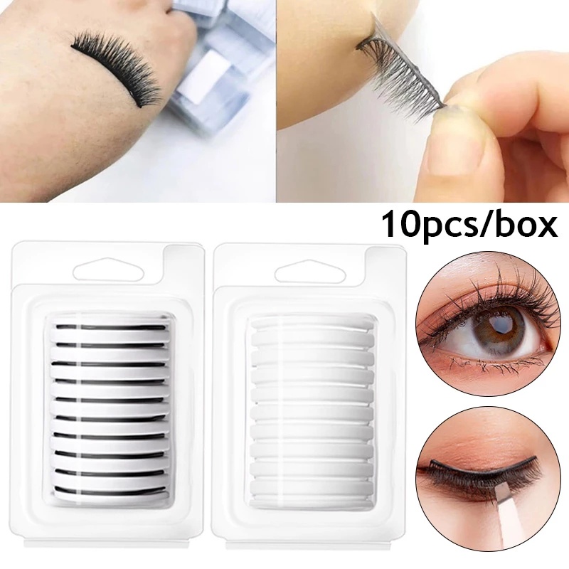 Keo Dán Lông Mi Tự Dính Màu Đen Kèm Bút Kẻ Mắt / Kẻ Mắt Chống Thấm Nước Và Mồ Hôi