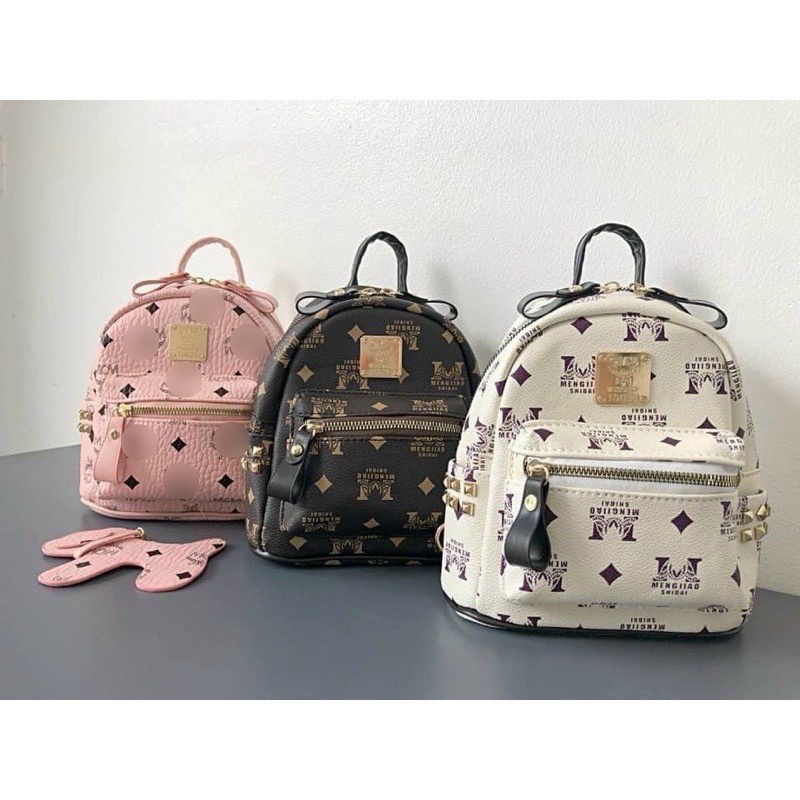 Balo thời trang mini 18x23 in họa tiết chữ ❣️Freeship❣️