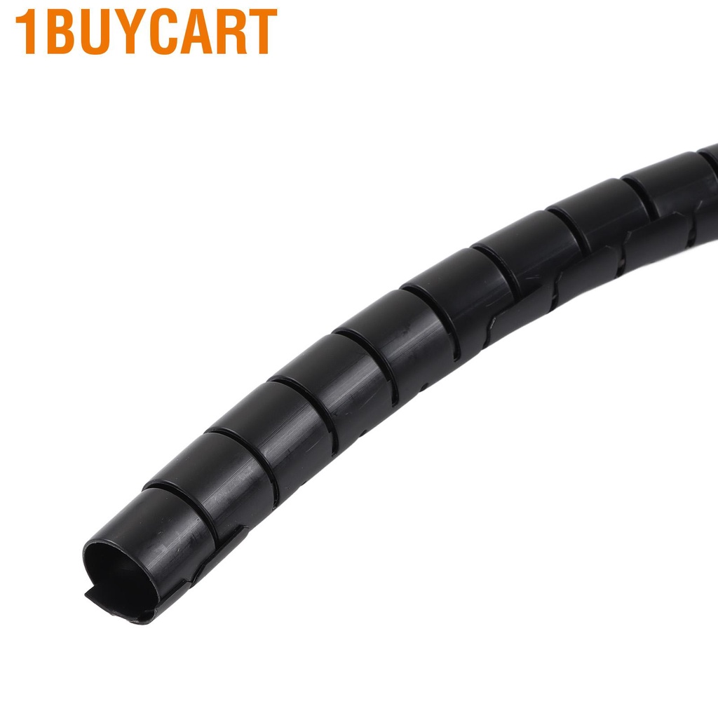 1buycart Wire Protector Sleeve Covers Wear Resistant Acid Alkali Winding Tube Cable Black