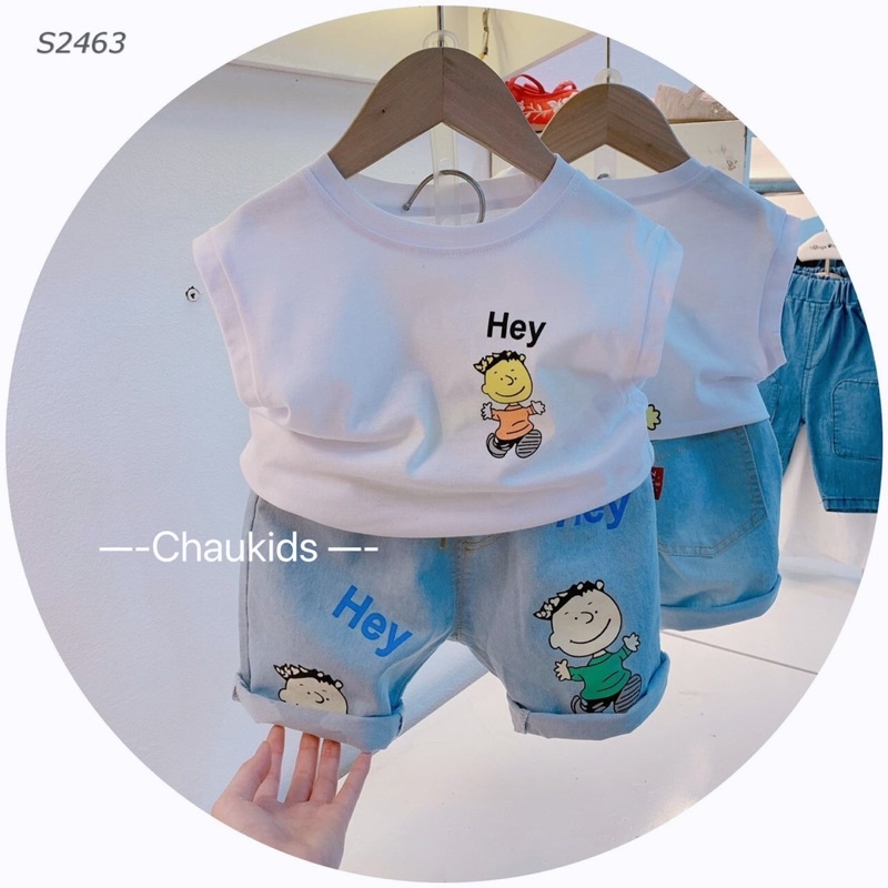 sét áo cotton phối quần bò