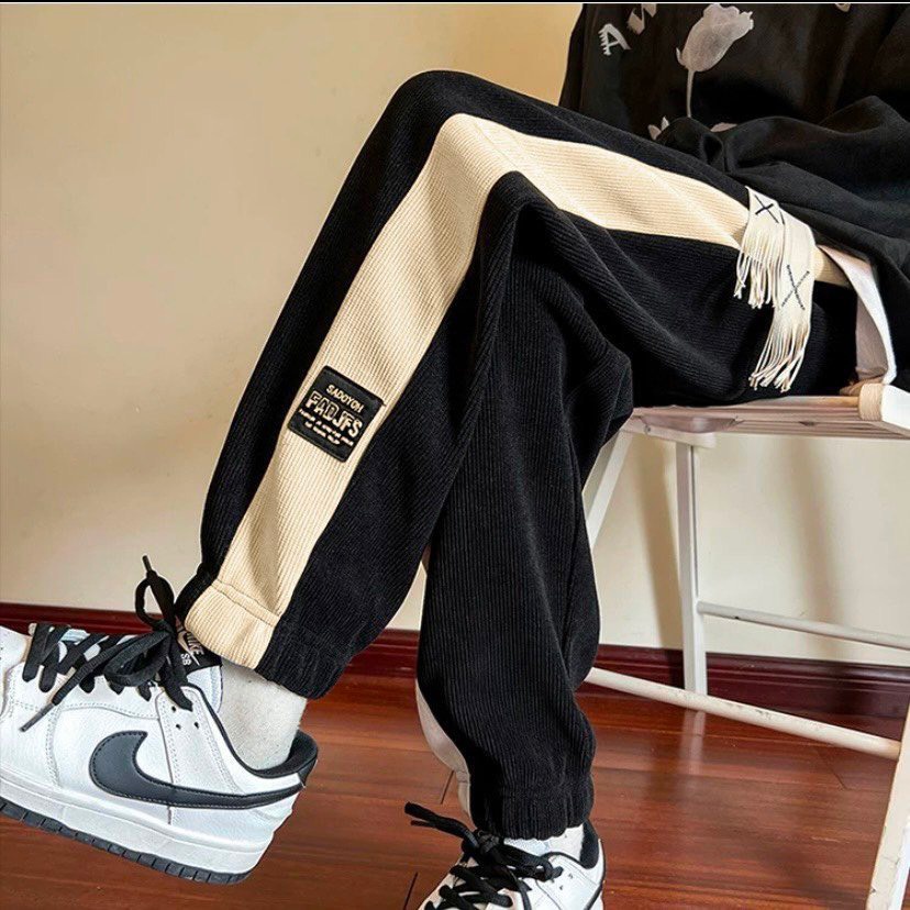 Quần Jogger Nỉ Nhung Tăm NAD Unisex Siêu Dày Mềm Mịn - Quần Ống Rộng Nam Nữ Phong Cách Ullzang NT 1