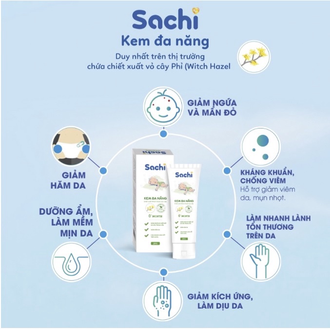 Kem đa năng Sachi cho trẻ từ 0m+