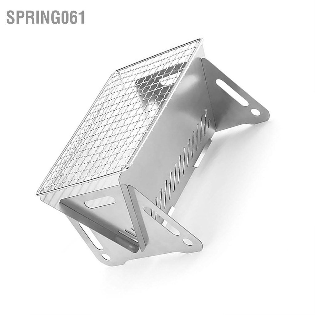 Spring061 Lò nướng thịt có thể gập lại với lò BBQ bằng thép không gỉ cho cắm trại ngoài trời