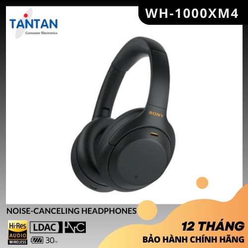 Tai Nghe Sony BLUETOOTH HI-RES CHỐNG ỒN Sony WH-1000XM4 | Dsee Extreme - Speak to Chat - Pin: 38h - Quick Attention