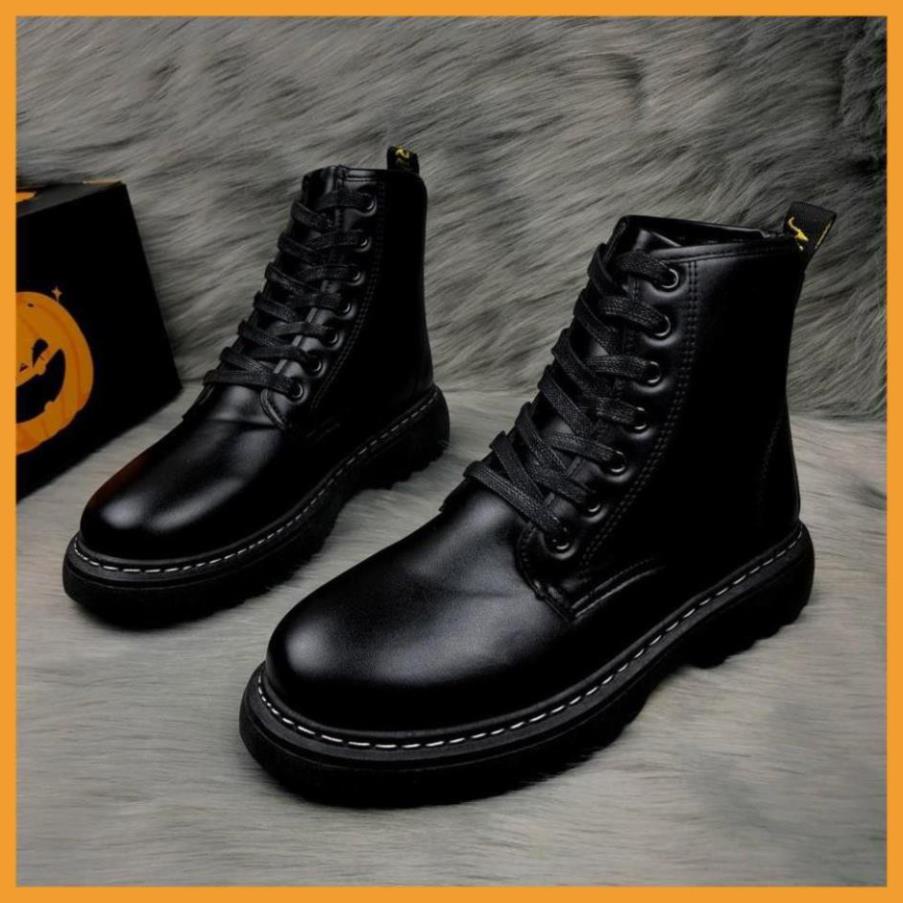 Hàng cao cấp Giày da nam Comback cổ cao phong cách, giày boot nam công sở cao cấp hàn quốc