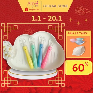 Thìa Ăn Dặm Silicon Siêu Mềm Ấm Gift & Decor Cho Bé, Muỗng Tập Xúc Đầu Rất Mềm An Toàn Cho Miệng Của Trẻ