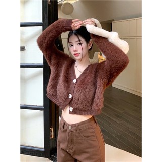 Áo Cardigan len lông thỏ