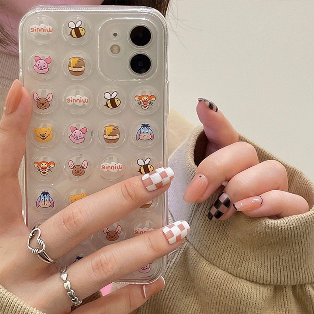 Ốp Điện Thoại TPU Mềm Trong Suốt Hình Mickey / Winnie 3D Dễ Thương Cho IPhone 14 13 12 11 Pro Max 14 Plus