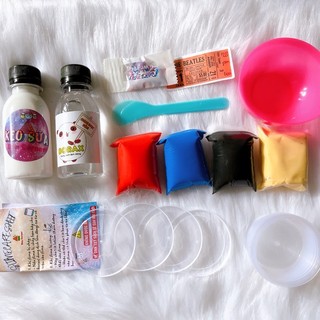 Bộ kit làm slime đầy đủ nguyên liệu | slime bơ | slime mây