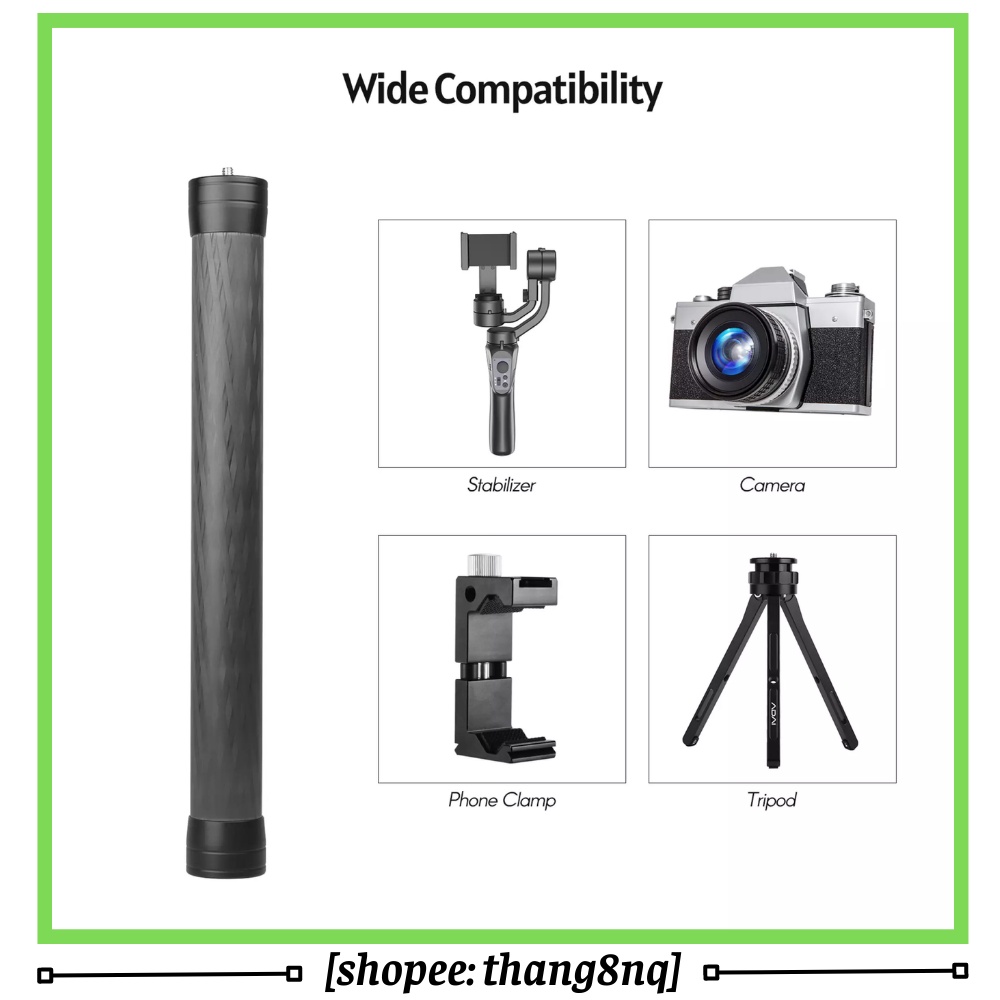 Gậy nối dài gimbal, sợi carbon, chiều dài 35cm