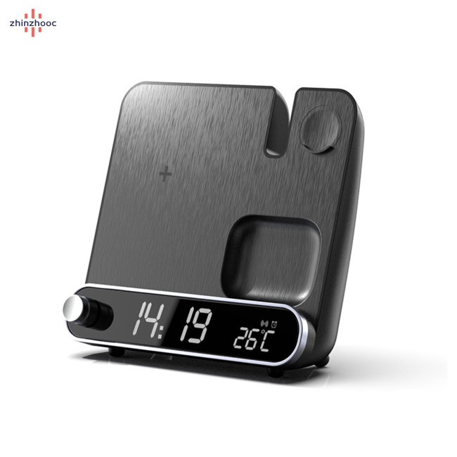 Đế Sạc Nhanh Không Dây Đa Năng 15w Có Đèn Led Kỹ Thuật Số Dành Cho Điện Thoại Đồng Hồ Thông Minh /