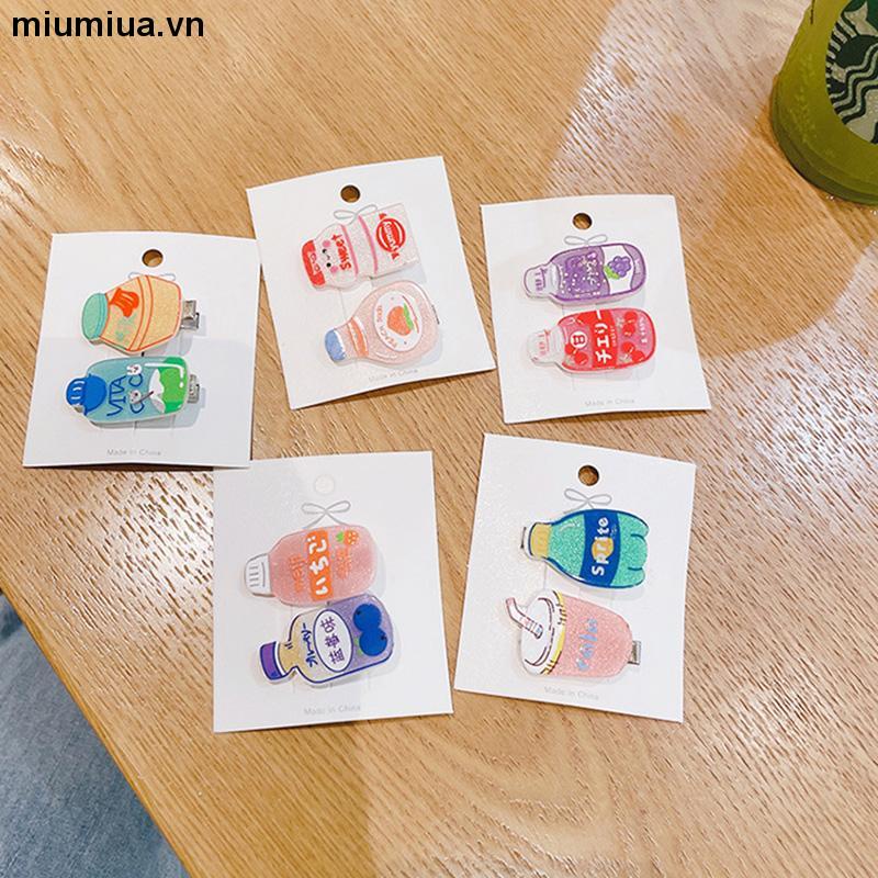 miumiuaKẹp Tóc Hình Bình Nước Hoạt Hình Phong Cách Hàn Quốc Xinh Xắn