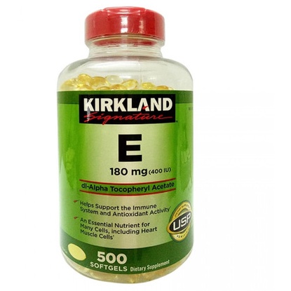 Vitamin e Kirkland 500 viên - Viên uống trắng da Vitamin e 400 Mỹ hỗ trợ làm đẹp da - Mộc Diệp