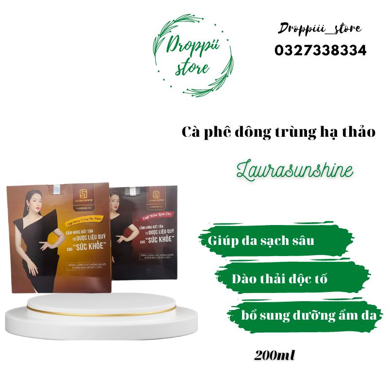 Cà phê đông trùng hạ thảo cà phê nấm linh chi Laura Sunshine Nhật Kim Anh thơm ngon đậm vị hảo hạng MSP 8745