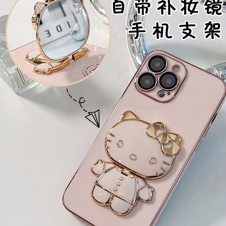 Ốp Lưng TráNg Gương HìNh Con MèO Cho Samsung A23 A33 5G A73 5G Note 10 plus Note 20 Ultra A04 4G