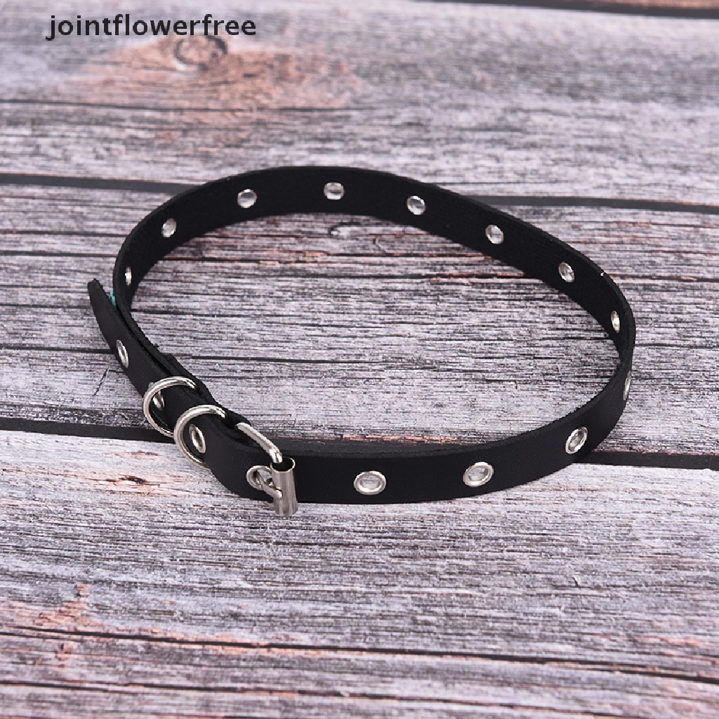 Vòng Cổ Choker Da Màu Trơn Phong Cách Gothic Punk Cá Tính Cho Nữ