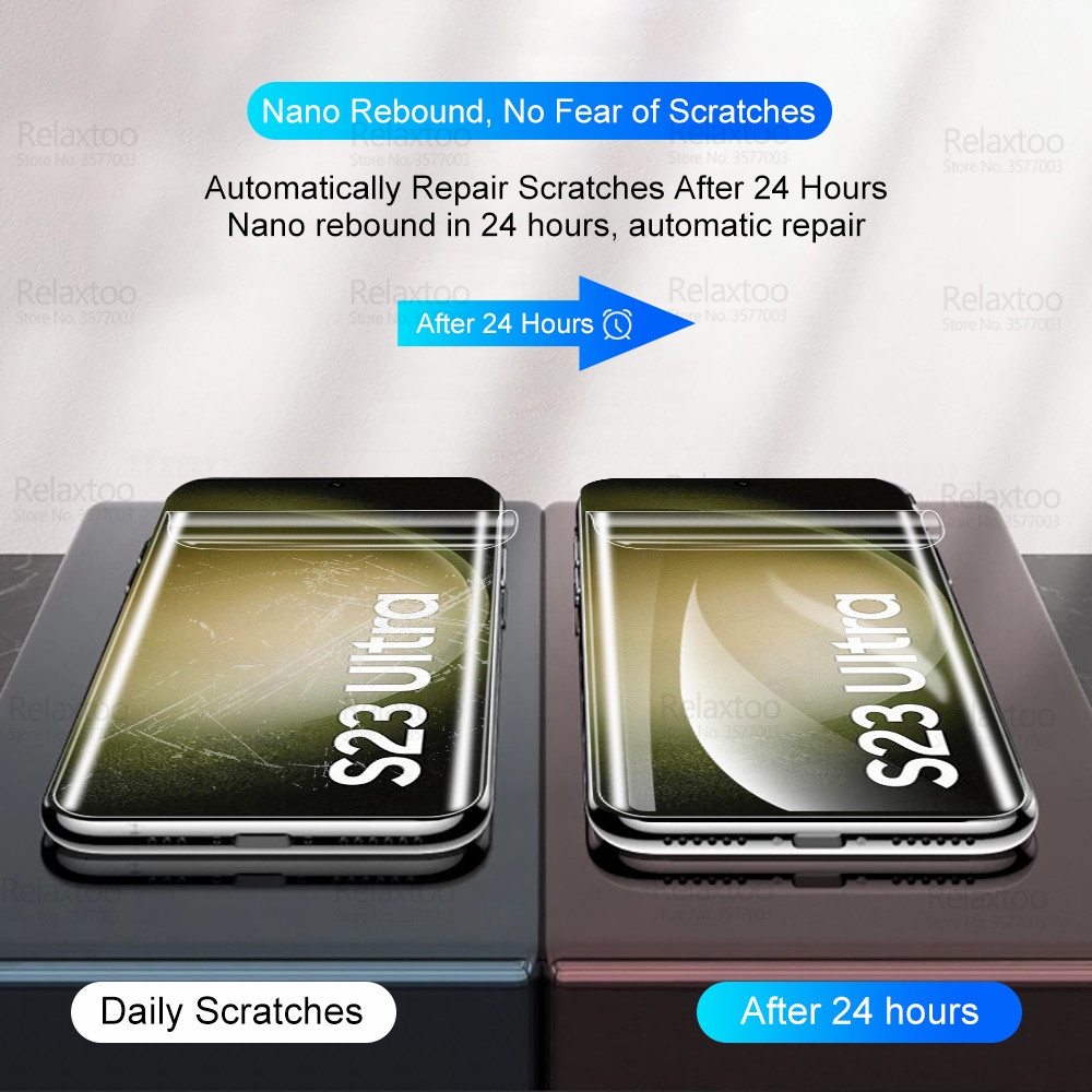 Phim Dán Hydrogel 3 Trong 1 Bảo Vệ Màn Hình Điện Thoại Samsung Galaxy S23 Ultra Sumsung S 23 Plus 5G S23Ultra