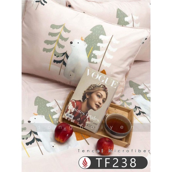 Chăn mền lẻ chần gòn Microfiber chất liệu Tencel Pháp cao cấp Gấu hồng