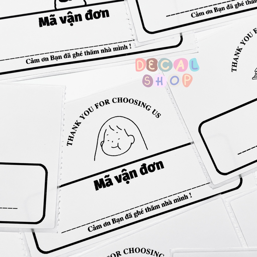 Phiếu ghi mã vận đơn có keo sẵn 7,6x13cm