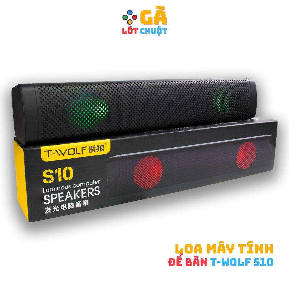 Loa máy tính để bàn Led 7 màu TWOLF S10 - GÀ LÓT CHUỘT