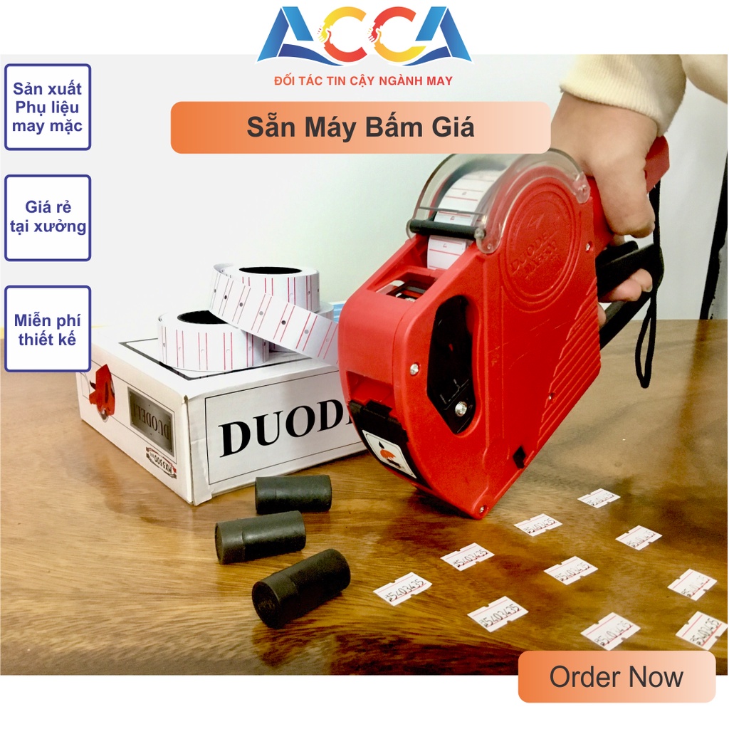 Máy bấm giá, Máy bấm in giá tiền cho sản phẩm, tặng kèm 1 lọ mực và 1 cuộn tem, máy bấm giá MX 5500/ 5500 EOS