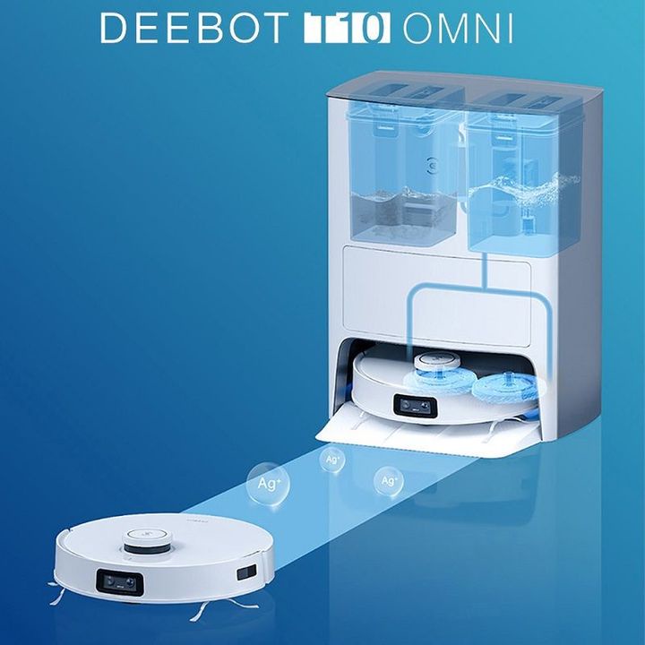 Robot hút bụi lau nhà Ecovacs Deebot T10 OMNI_Lực hút 5000Pa_Hàng chính hãng_Bảo hành 24 tháng