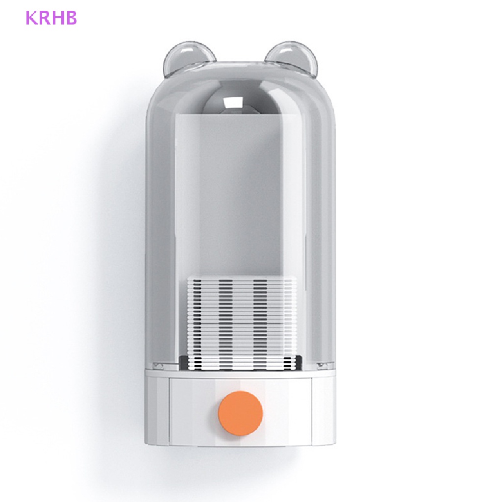 1 Hộp Đựng Bông Tẩy Trang Treo Tường Trong Suốt Dạng Nhấn Tự Động Mới